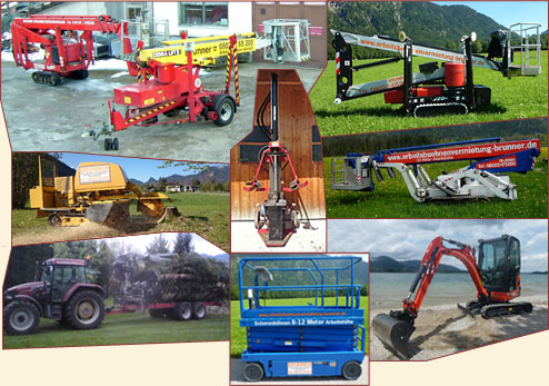 Hebebühnen-Furhrpark der Arbeitsbühnenvermietung Brunner