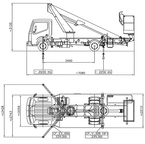 LKW-Arbeitsbühne GSR Typ E 200T Comfort X - technische Daten