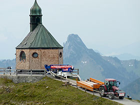 Raupen-Hebebühne Teupen Leo 30 H auf dem Wallberg